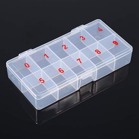 Amazon April Gift ネイルチップ収納 便利な半透明のネイルチップボックス プロ用のアクリルネイルジェルネイルアートデコレーション Qinlorgon ネイルデザイン 通販