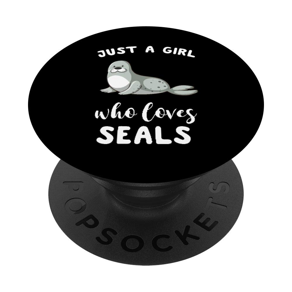 Seal Gifts for Women Girls Just a Girl Who Loves Seals PopSockets PopGrip: Swappable Grip for Phones & Tablets
