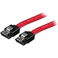 StarTech.com Latching SATA Cable - SATA cable - Serial ATA 150/300/600 - SATA (R) to SATA (R) - 5.9 in - latched - red - LSATA6, 6 inch