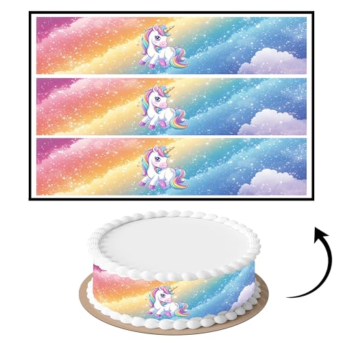 3 pcs Unicorn Cake Strips Edible birthday cake strips, cake side borders, Icing Sheets 2.7X11.8 at Amazon