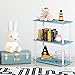 Furinno TURN-N-TUBE Storage Shelves, 3-Tier Book Shelf, Corner Shelf, Toolless Open Shelves, for Organization and Storage, Living Room, Garage, Home Office, Light Blue