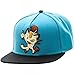 BIOWORLD Pokemon Meowth Embroidered Turquoise Snapback Cap