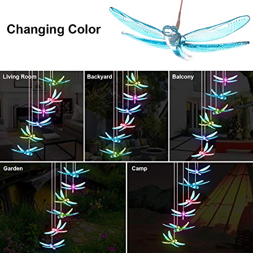 image for Slopehill Wind Chime Outdoor Color-Changing Waterproof Mobile Romantic