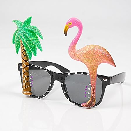 Amazon サングラス パラダイス 楽園 パームツリー フラミンゴ ヤシの木 ウェリントン パーティ グラサン メガネ おもちゃ雑貨 おもちゃ