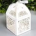 Amytalk 50 Pcs Laser Cut Wedding Favors Candy Boxes Pearl Paper Gifts Box for Marriage Birthday Shower Party Decors (Bird)