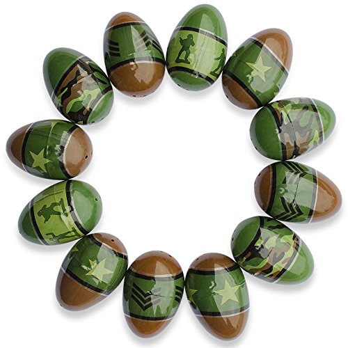 Set of 12 Toy Army Men Soldiers Plastic Easter Eggs - Thumbnail 2
