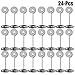Outgeek Place Holders, 24PCS Table Number Holder Place Card Holders Desk Card Stand Clips Wire Table Picture Photo Holder Tabletop Postcard Menu Memo Name Card Recipe Centerpieces Number Photo Stands
