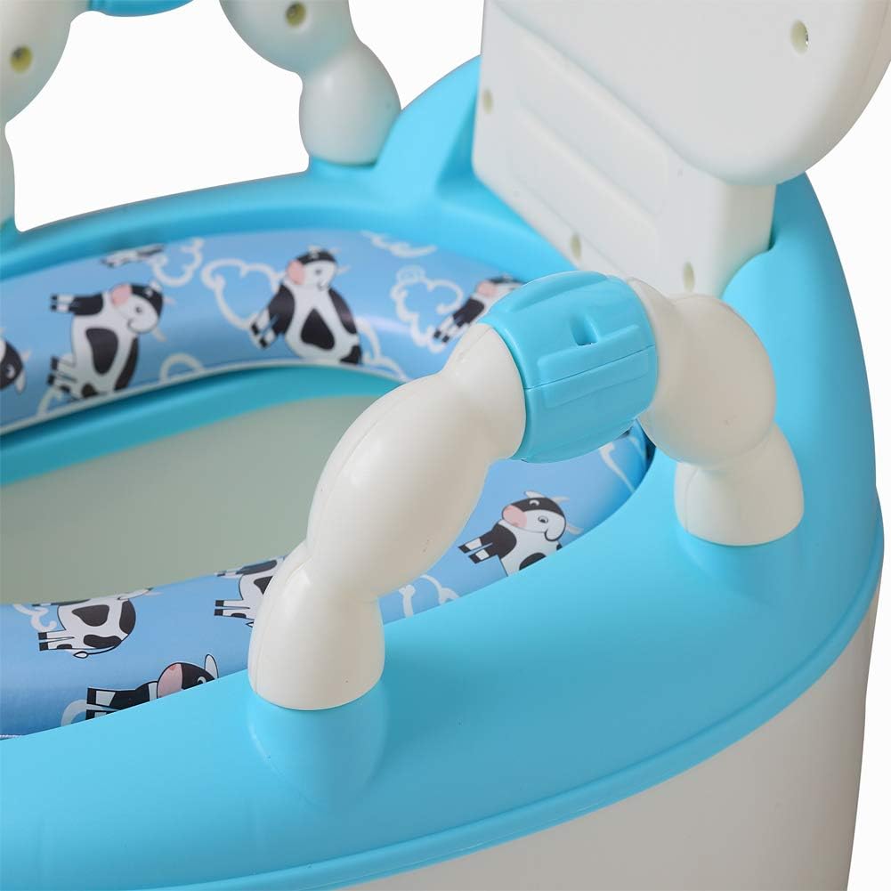 Vasino Per Bambini Con Coperchio - Design Ergonomico Antiscivolo E Sicuro, Colore Blu - Foto 9
