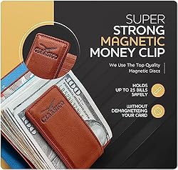 Money Clip Leather Wallet For Men Slim Front Pocket