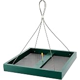Solution4Patio 360&deg; Viewing Outdoor Platform Bird Feeder, Rustproof Mesh | Open-Air Hanging Tray, Weatherproof, Quick-Fill &amp; Easy Clean, Ideal for Backyard Wild Bird Feeding &amp; Garden Decor