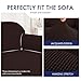 SUBRTEX Stretch Sofa Slipcover 1 Piece Sofa Covers for 3 Cushion Couch Washable 3 Seater Sofa Slipcovers for Living Room(Chocolate,Large)