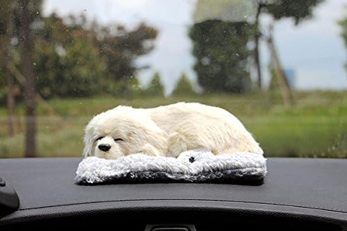 Car Dashboard Decorations Cute Puppy Car Interior Display Ornaments With Natural Air Purifying Bag Best Birthday Holiday Gift for Car Home Office(Golden Retriever)