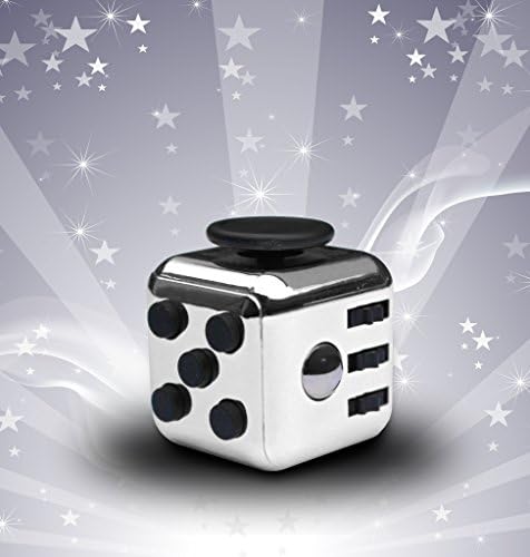 ORIGINAL LUXURY SILVER Fidget Cube | Anti-Stress/Anti-anxiety Toy for Kids and Adults. Promoting Focus, Attention and a Soothing Calm in all Aspects of Life. A Great Gift for All Ages!