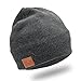 Enjoybot Bluetooth Beanie Wireless Knit Winter Hats Cap with Built-in Stereo Speakers and Microphone for Outdoor Sports Charcoal