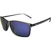Epoch Eyewear Murphy Sports Polarized Sunglasses Motorcycle Riding Glasses Gray Frame w/Lavender Mirror Lens