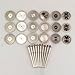 Airgoesin 18 Dental Diamond Polishing Wheel Disc Cutter Plaster+ 10 HP Shank Mandrel 2.35mm