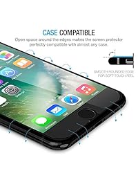 Maxboost Protector de Pantalla de Cristal Templado para iPhone 7 6 6S 0.008 in Protector de Pantalla Ajuste 99% Touch Precisión