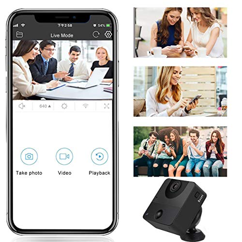 Spy Camera Wireless Hidden Camera Mini WiFi Security Camera 72 Days Standby with PIR Night Vision Motion Activated via iPhone Android app