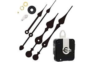 High Torque Quartz Clock Movement Kit for Wall Clocks, 28mm Long Shaft with 15mm Thread, Compatible with 45-50cm Panels, DIY 