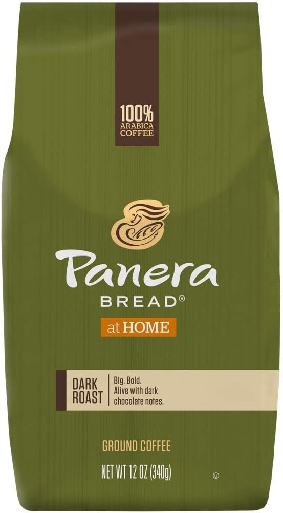 PaneraBread 4066 Ground Coffee, Dark Roast, 12 oz Bag