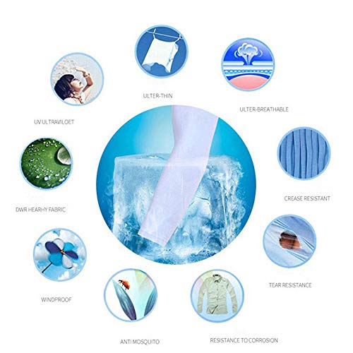 Koolsants 5 Pairs Cooling Arm Sleeves Cover UV Sun Protection Basketball Sport Outdoor Training, Basketball, Volleyball, Football, Riding, Driving, Length: 16inch