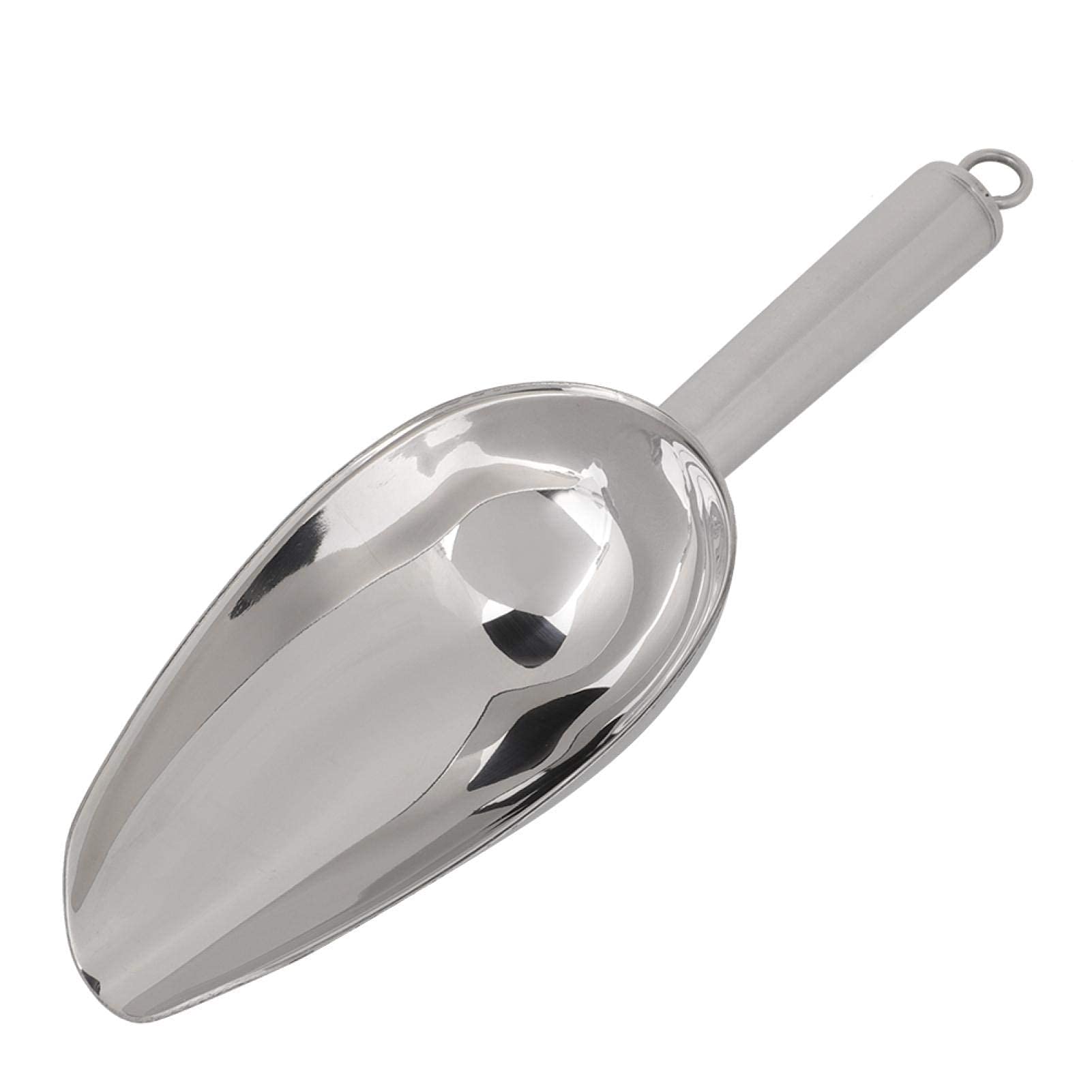 Ice Scoop, 1PC Stainless Steel Multifunctional Ice Food Scoop Coffee Beans Dried Fruit Shovel Metal Food Candy Scoop for Kitchen Bar Party Wedding (8oz)