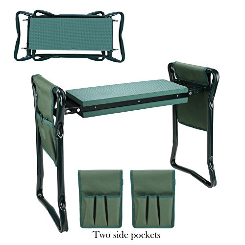Elever Folding Home Garden Seat Kneeler Kneeling EVA Foam Padding Rest Outdoor Lawn Beach Chair With Tool Pouch - Thumbnail 7