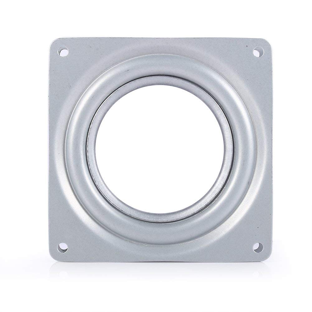 Yosoo 4" Square Full Ball Bearing Swivel Plate, Metal Rotating Turntable Plate for TVs, Desk, TV Desk,TV Rack Desk,Potted Plants,Laptop and Stereo Speakers