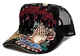Christian Audigier Faith One-size Unisex-adult Truckers Cap Hat Black/black