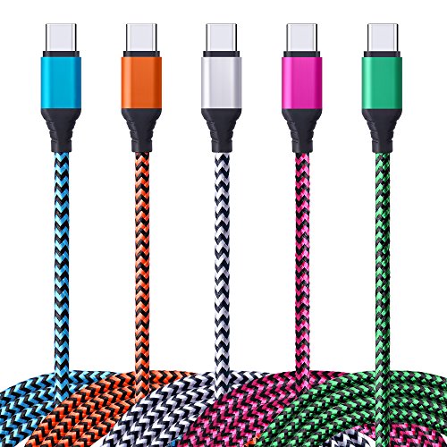 Samsung s8 cable, ailkin 5pack usb type c nylon braided sync &…