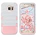 ULAK S7 Case, Galaxy S7 Case, 3 in 1 Hard PC+Soft Silicone Hybrid Dust Scratch Resistance Protective Cover for Samsung Galaxy S7 (Minimal Stripes Rose Gold) Will not Fit S7 Edge