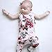 GRNSHTS Toddler Baby Girls Full Flower Print Long Romper (70 cm / 0-6 Months, White)