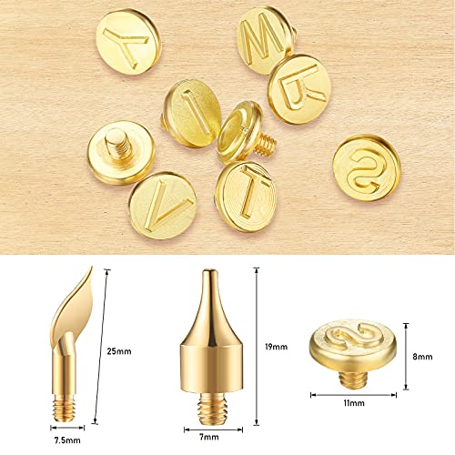 28 Pieces Wood Burning Tip Letter Wood Burning Tool Uppercase Alphabet