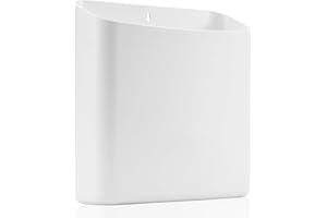MONJITA Lint Bin for Laundry Room, Magnetic Lint Trash Can for Dryer, Modern Lint Holder, Lint Box for Laundry Room Organization, Wall Mounted Trash Can for Laundry Decor (White)