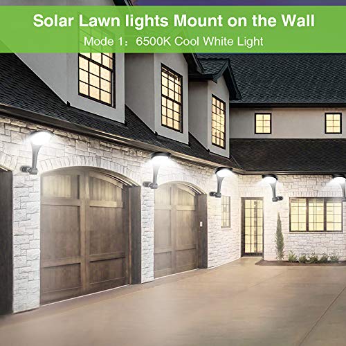 JSOT Outdoor Solar Pathway Lights Landscape Path Light with 2 Modes [Cool White & Warm White] Waterproof LED Spot Lighting Solar Powered Ground Lights for Garden Driveway Lawn Decorations,4 Pack - Thumbnail 3