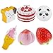 PP OPOUNT 6 Pieces Squeeze Cream Scented Toys Panda/ Toast/ Cake/ Ice-Cream/ Strawberry/ Peach Slow Rising Squeeze Toys
