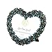 GratituValley Be My Valentine - Beautiful Sparkling Love Heart Picture Frame for 4x6 Photo. Highly Decorative Frame Filled with Turquoise Rhinestones and Striking Black Enamel Dots. A Perfect Gift