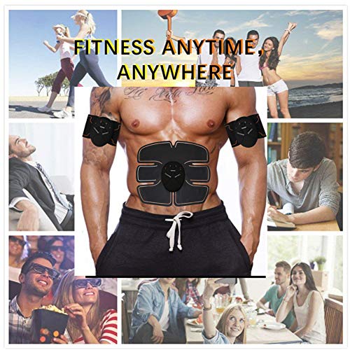 KINGSOO Abdominal Muscle Trainer, 8 Pack Abdominal Toner Smart Fitness Training Body Fit Toning Abs Trainer Battery Operated Fat Burning Slimming Workout Equipment for Men and Women ...