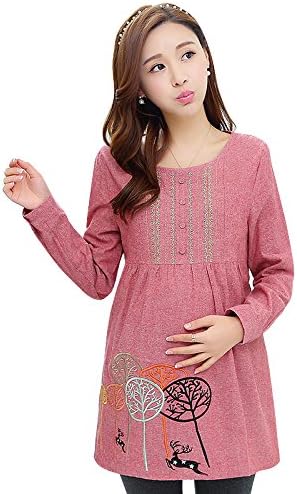 Amazon Co Jp マタニティウェア レディース ワンピース 刺繍 オールインワン マタニティ ママ服 産前産後兼用 マタニティ服 妊娠 妊娠服 妊婦服 ブルー ピンク M L Xl Xxl 服 ファッション小物