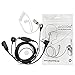abcGoodefg® 2 pin Covert Acoustic Tube Earpiece Headset Mic with Finger PTT for Motorola Two Way Radio CP200 CLS1110 PR400 CP100 EP450 GTX GP300 P1225 CP185 P110 SP50 earpiece(1 Pack)