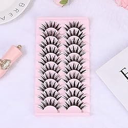 DSLONG 10 Pairs Manga Lashes Wet Look Lashes Effect