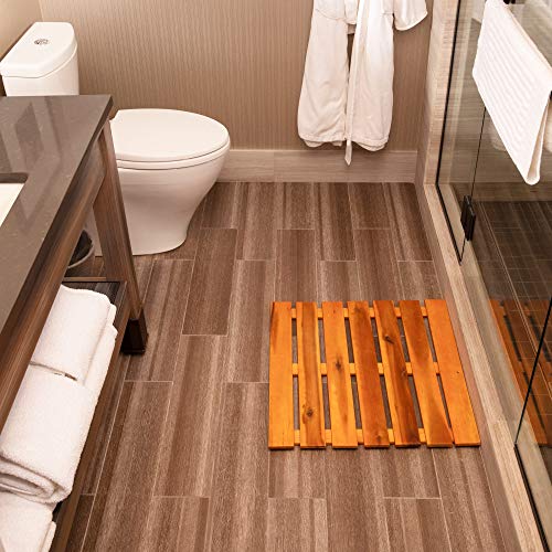Thirteen Chefs Premium Wooden Bath Mat and Outdoor Wood Shower Floor