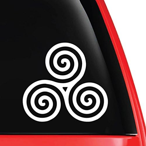 EvolveFISHEvolveFISH Triskelion Weatherproof Vinyl Decal - [White][5"]