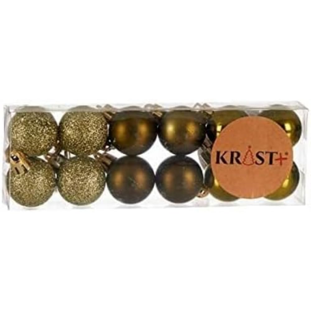Krist+ Christmas Baubles Set, Multicoloured, Standard