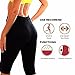 FITTOO Neoprene Sauna Sweat Hot Slimming Suit Thermo Pants Leggings Capri Black & Yellow(3XL)