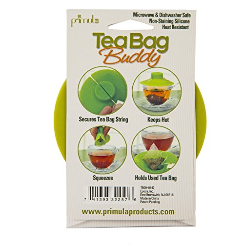 Epoca TBGN-0142 HIC Primula Tea Bag Buddy &ndash Easy to Use &ndash Mess Free &ndash Multipurpose &ndash 100% Silicone &ndash Green, 4.25-Inch