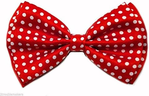 Youth Red with White Polka Dots Adjustable Bow-tie