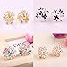 Banggood Lady Charming Bloomy Clover Flowers Rhinestone Ear Stud Earrings Ornaments 2pcs