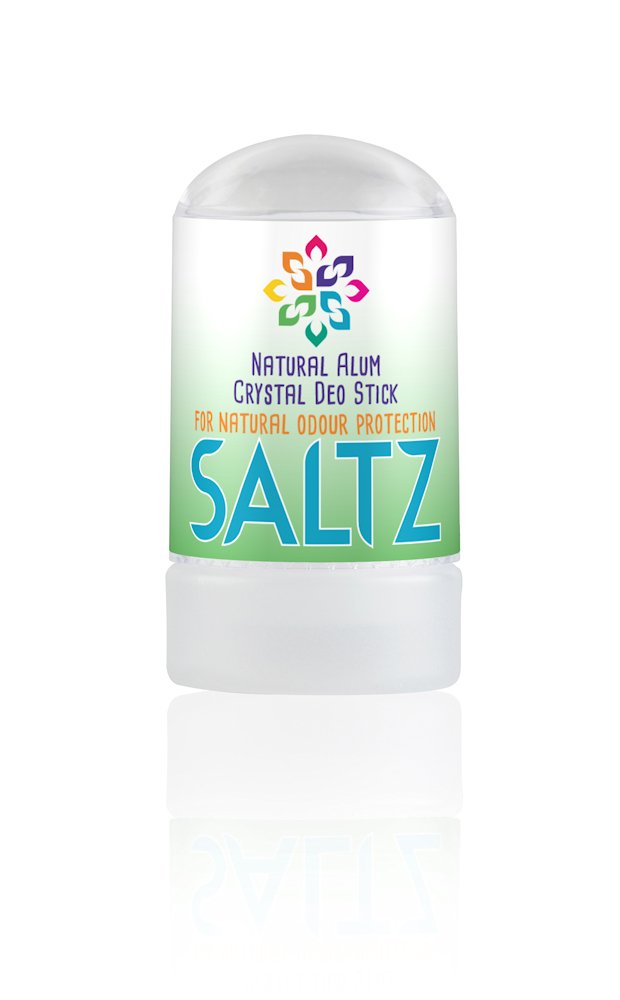 Green Bear - SALTZ Natural Deodorant Crystal STICK -100% Natural Ingredients, Fragrance Free, Vegan & Cruelty Free, Unisex for Adults & kids (Handy travel size) - 50gm