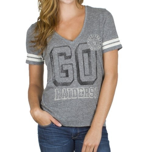 Oakland Raiders NFL Women's Tailgate TriBlend T-Shirt (Large)